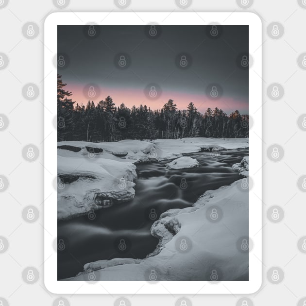 The Quiet Elegance of Pabineau Winter Flow V2 Sticker by Family journey with God